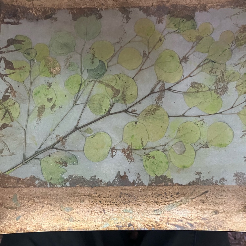 Decorative Tray with Leaf Design